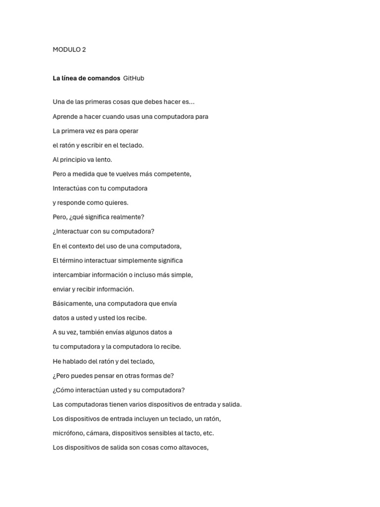 Introducción a la Línea de Comandos en GitHub | PDF | Archivo de ...