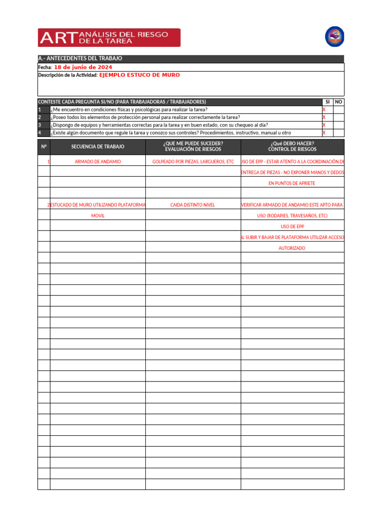 Evaluación y Control de Riesgos Laborales | PDF