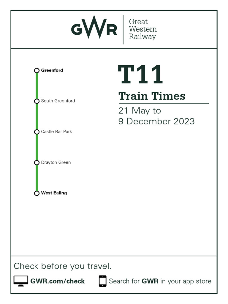 GWR Train Timetable & Travel Info | PDF | Land Transport | Passenger ...
