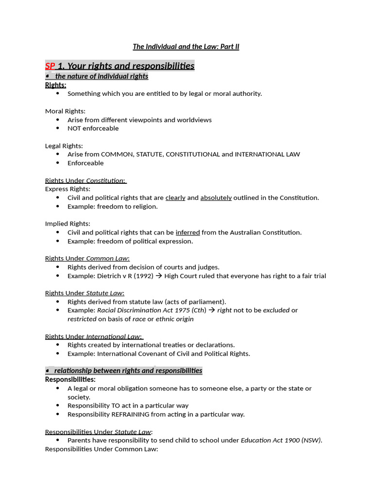Understanding Rights and Responsibilities | PDF | Mediation ...