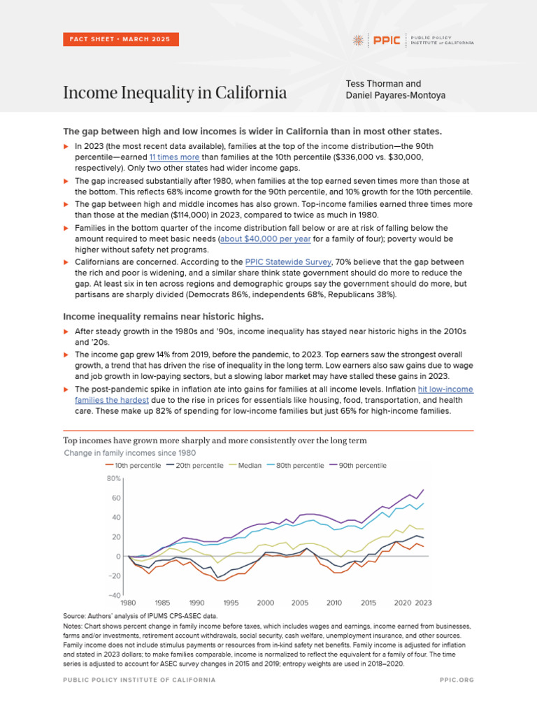 Income Inequality Trends in California | PDF | Income Distribution ...