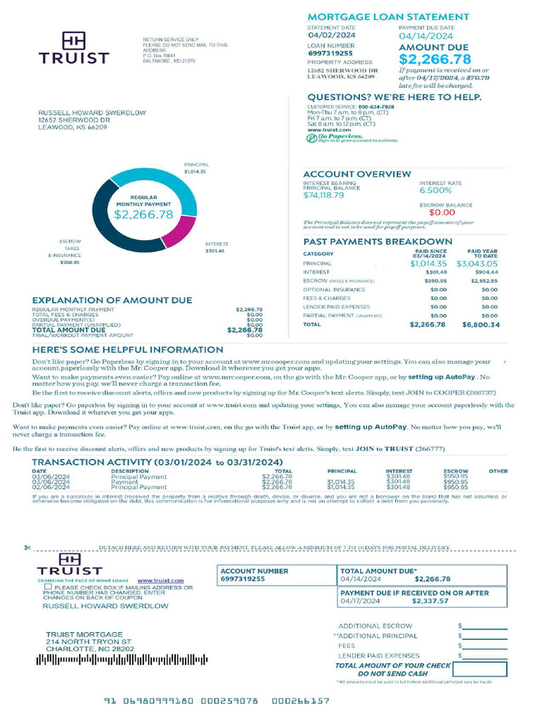 Statement Truist Mortgage - Page-0001 | PDF