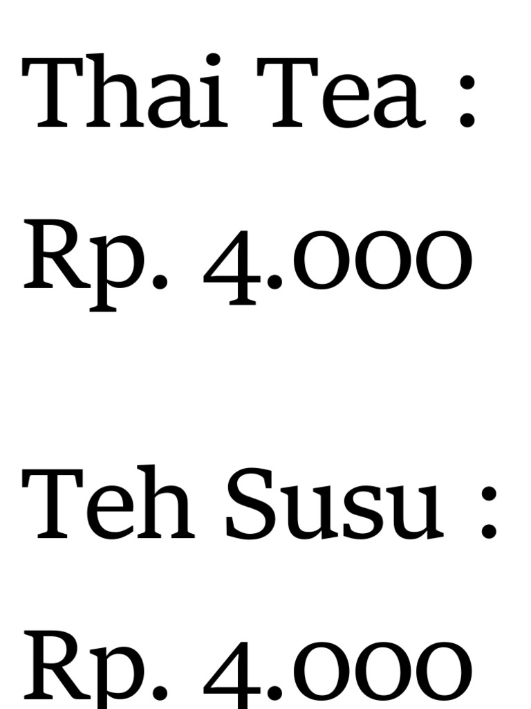 Thai Tea | PDF