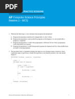 AP Computer Science Principles MCQs | PDF | Computer Programming ...