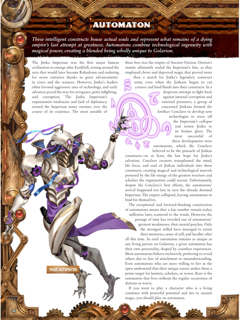 Automaton From Guns and Gears Remastered | PDF