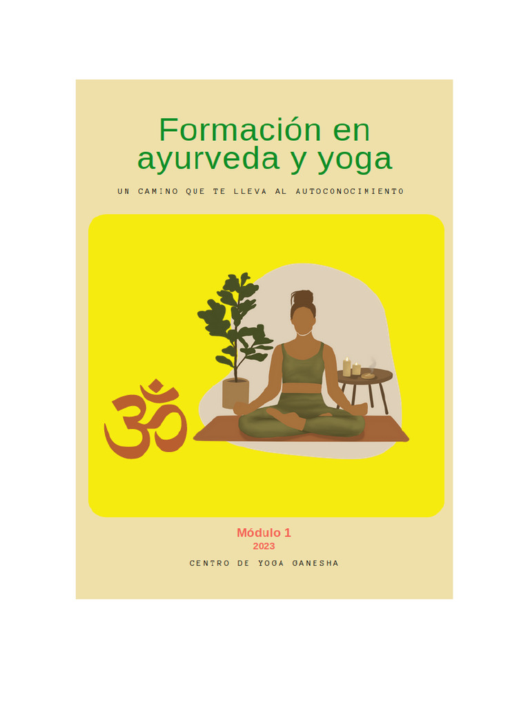 FORMACIÓN EN AYURVEDA Y YOGA - Modulo 1 | PDF | Prana | Asana