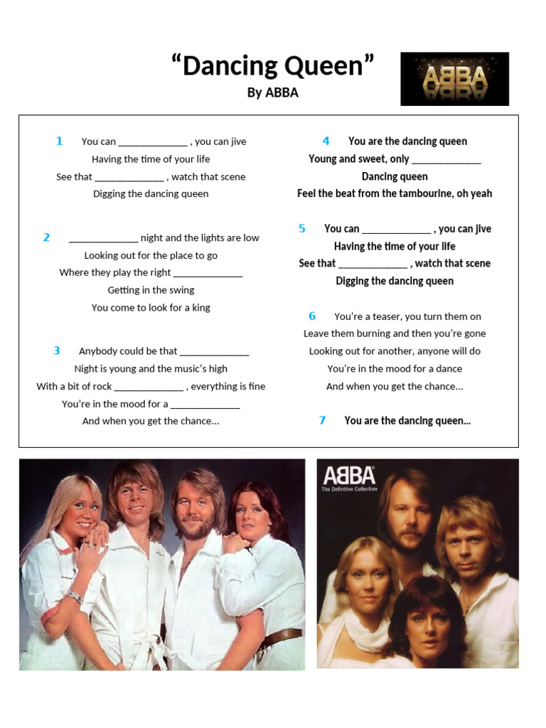Dancing Queen Abba Exercise | PDF