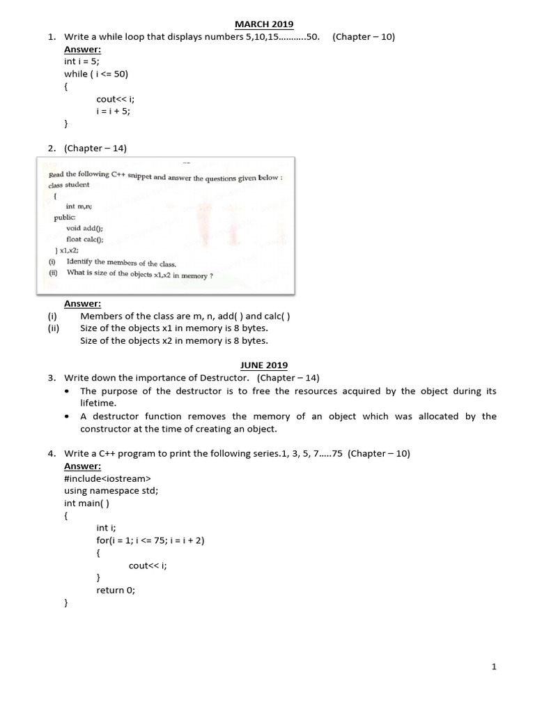 Compulsory Questions Xi Cs | PDF | Computer Programming | Arithmetic
