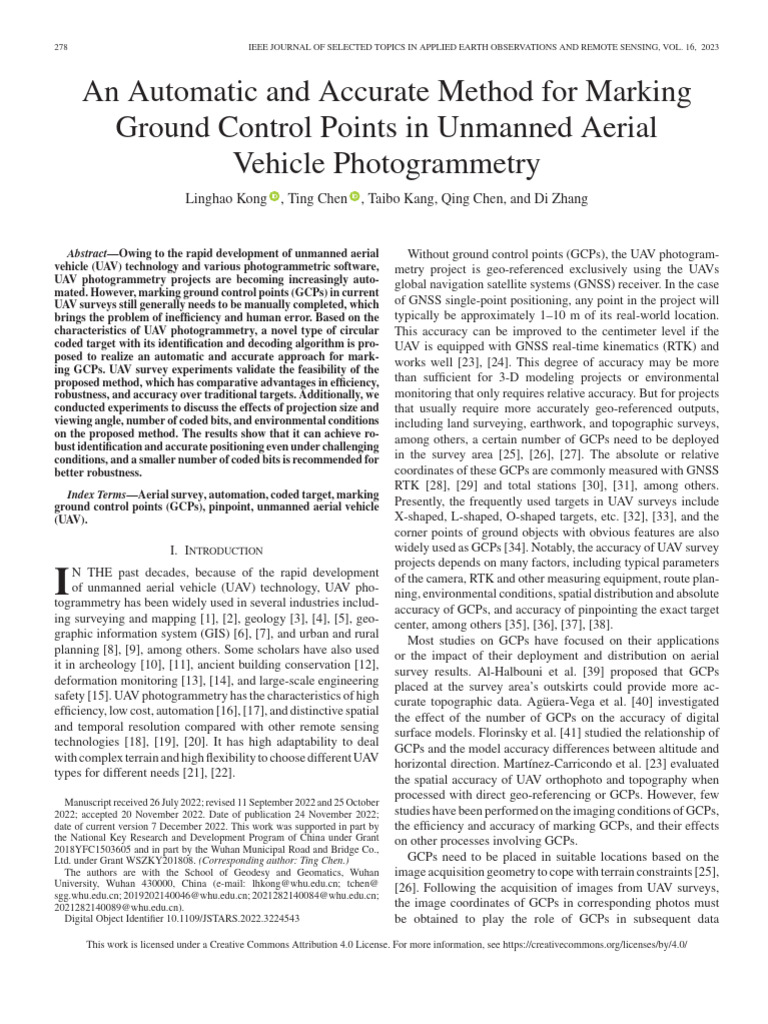 Automated Ground Control Point Marking | PDF | Topography | Unmanned ...