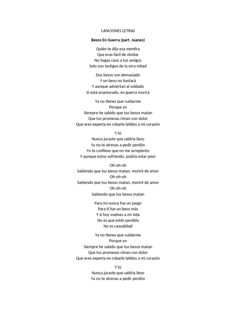 Sabes que tus besos matan | PDF