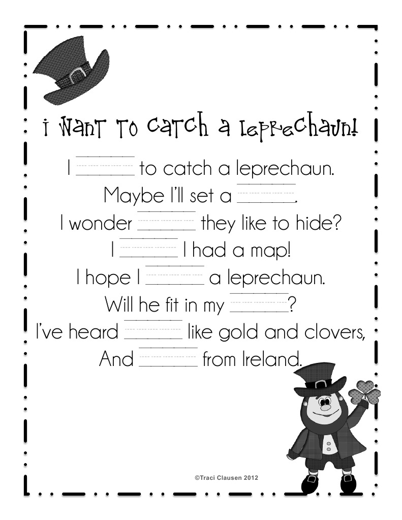 I Want To Catch A Leprechaun Fill in The Blank | PDF | Foreign Language ...