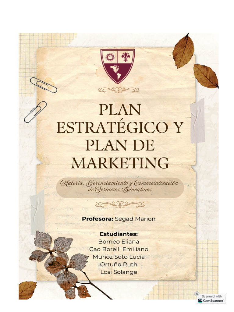 Plan Estratégico y Plan de Marketing | PDF | Inclusión (Educación ...