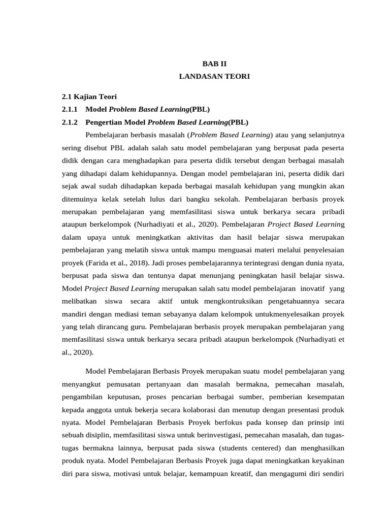 Model Pembelajaran Berbasis Masalah (PBL) | PDF