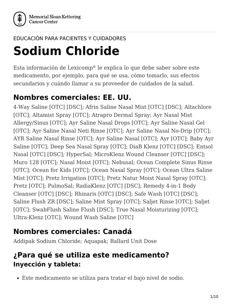 Uso y Precauciones del Entsol Nasal | PDF | Medicamentos con receta ...