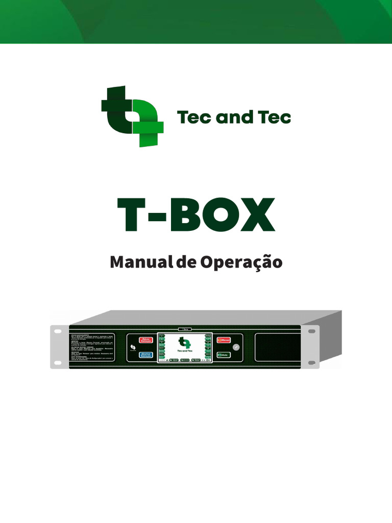 Manual de Operação do T-Box | PDF | Rede de computadores | Fonte de energia