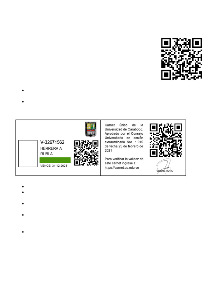 Carnet Electrónico UC: Instrucciones y Validación | PDF | Autenticación ...