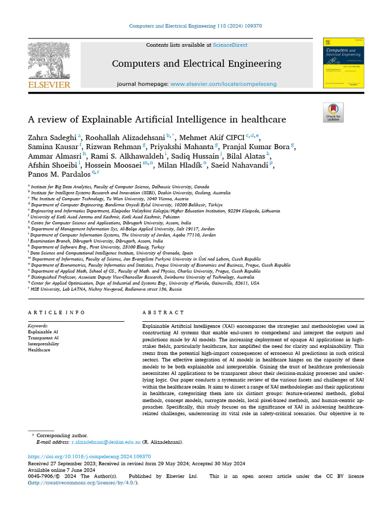 XAI Applications in Healthcare Review | PDF | Machine Learning ...