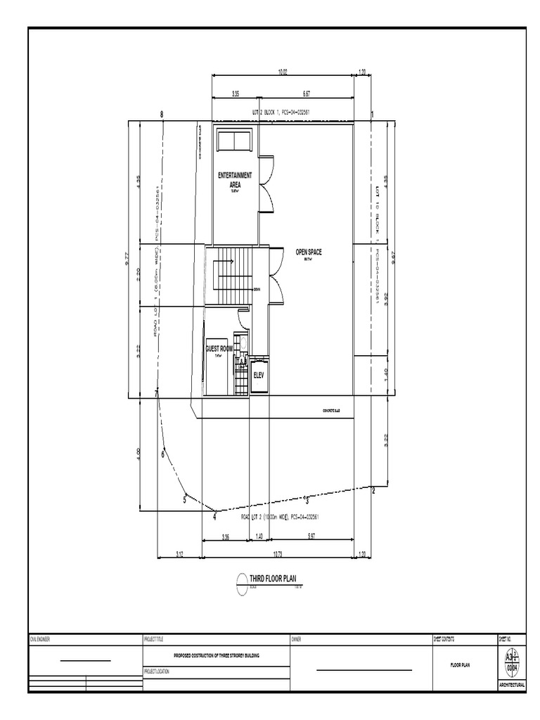 Three-Storey Building Floor Plan | PDF | Real Estate | Floors