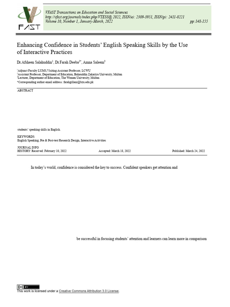 Boosting English Speaking Confidence | PDF | Scientific Method | Learning