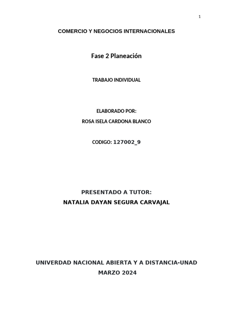 COMERCIO Y NEGOCIOS INTERNACIONALES Tarea 2 | PDF | Business | Mercado ...