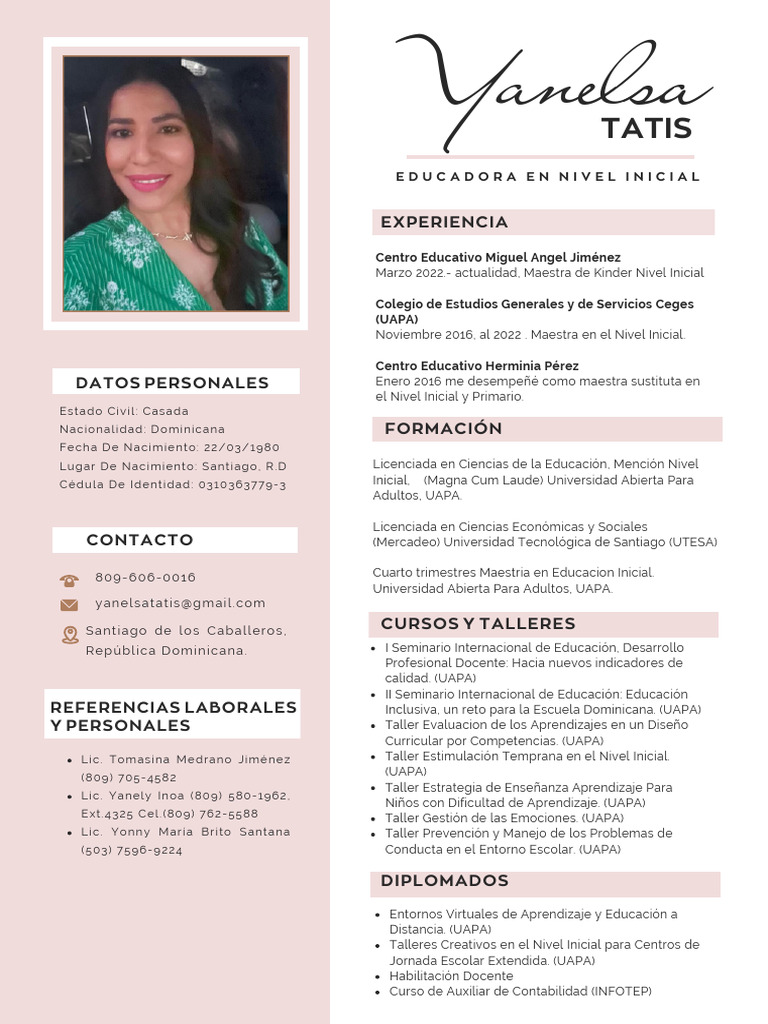 Currículum Vitae CV Diseñadora y Arquitecta Minimalista Rosa | PDF ...
