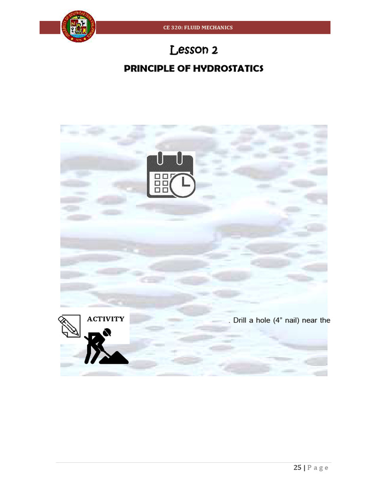 Hydrostatics Principles in Fluid Mechanics | PDF | Pressure | Pressure ...