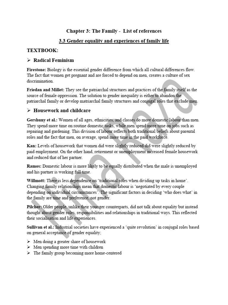Gender Equality in Family Dynamics | PDF | Feminism | Gender Studies