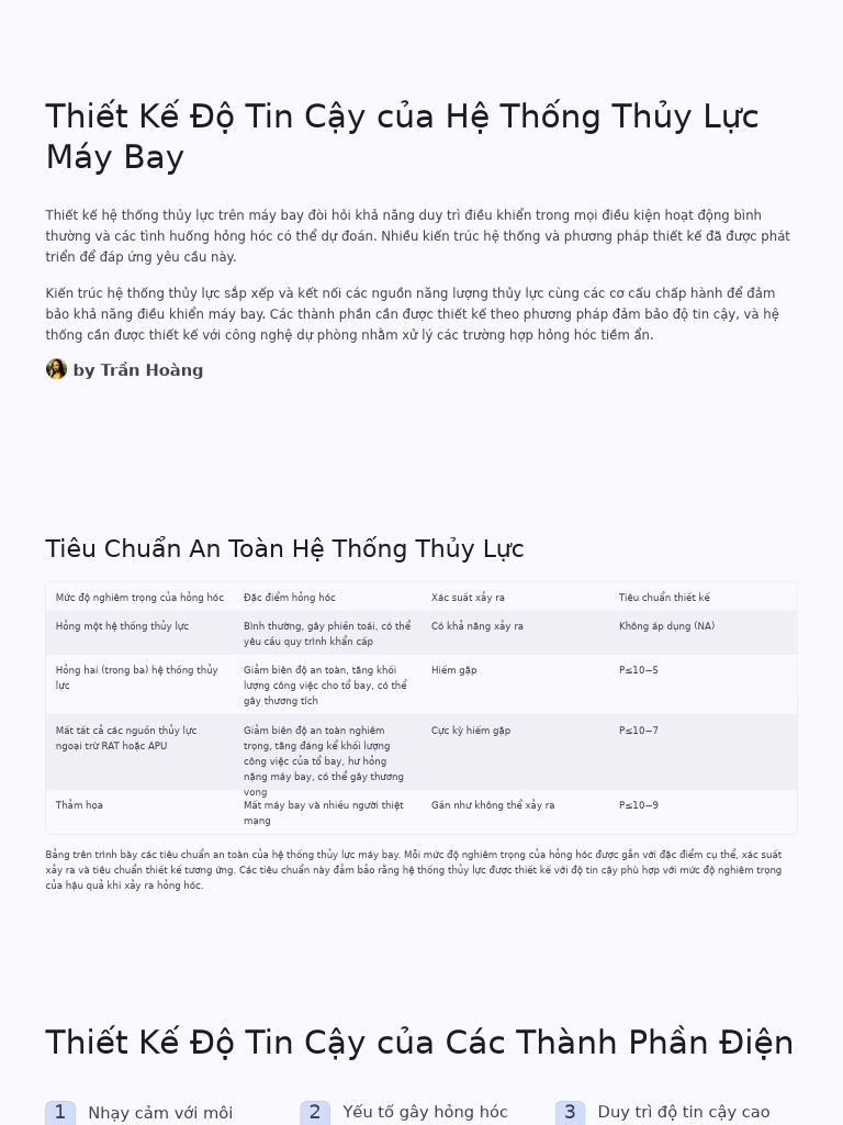 Thiet Ke DJo Tin Cay Cua He Thong Thuy Luc May Bay | PDF