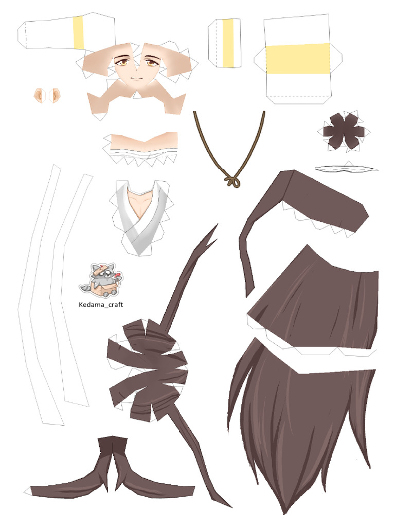 Xie Lian Free Paper Figure Kedama-Lineless | PDF