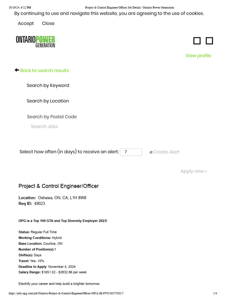 Project & Control Engineer Position at OPG | PDF | Project Management ...