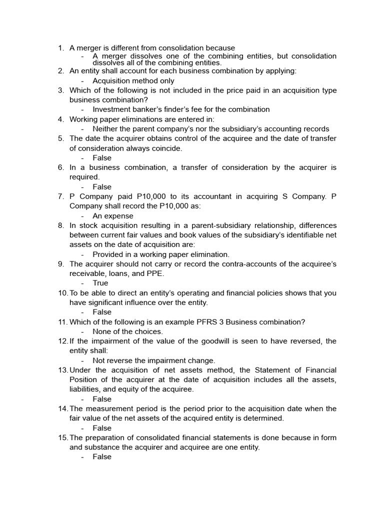 Key Insights on Business Combinations | PDF | Mergers And Acquisitions ...