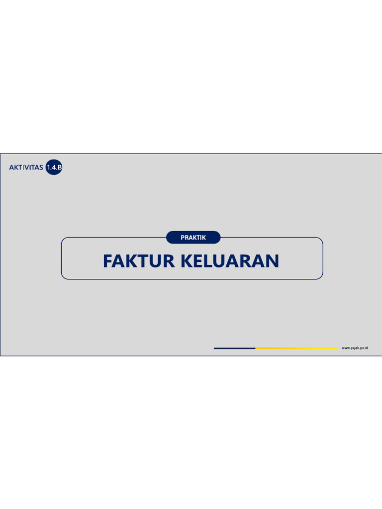 Cara Membuat Faktur Pajak | PDF