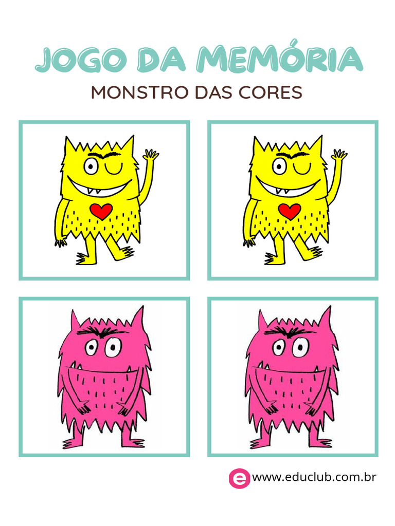 Jogo da Memória: Monstro das Cores | PDF