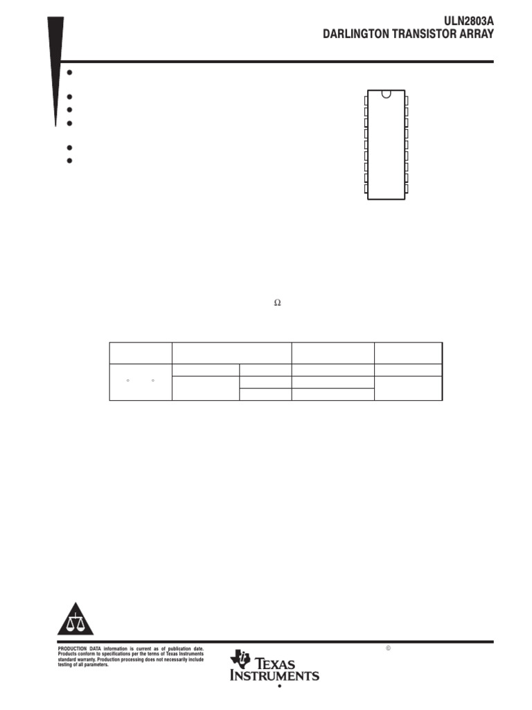 Uln 2803 A | PDF | Logic Gate | Electronic Circuits