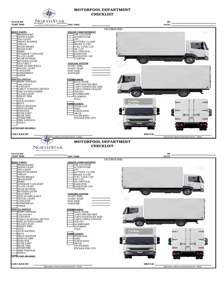 Truck Final Checklist | PDF | Vehicle Technology | Automotive Technologies