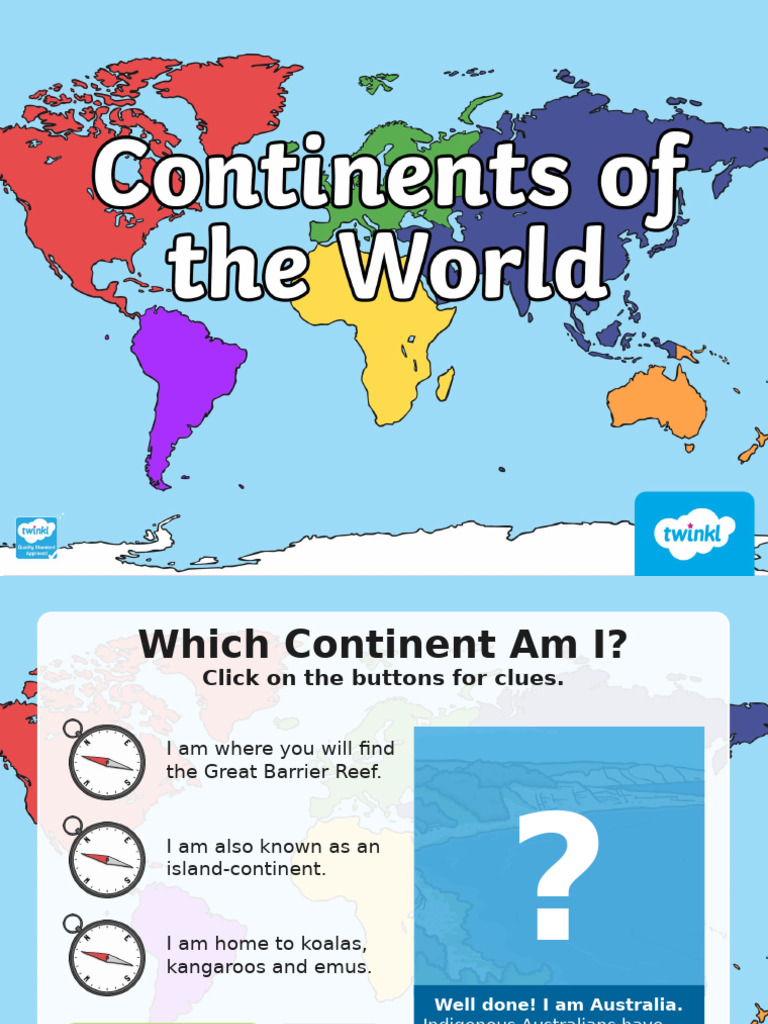 Au G 74 Continents of The World Interactive Powerpoint Ver 3 | PDF ...