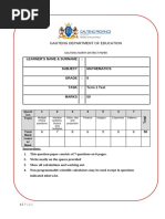 Grade 8 Term 1 Maths Test 2023 | PDF | Mathematics | Arithmetic