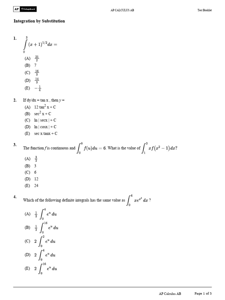 Integration by Substitution - 2 | PDF | Function (Mathematics) | Real ...