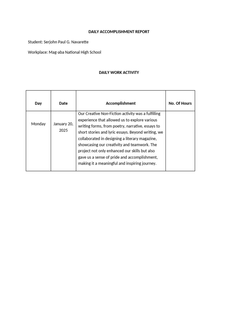 Creative Non Fiction Pdf