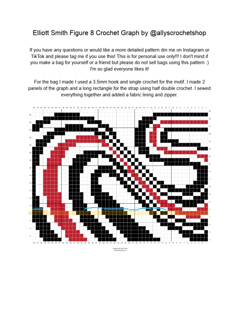 Crochet Graph for Figure 8 Bag | PDF