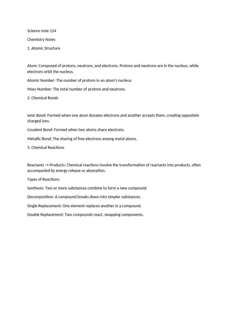 Science Note 124 | PDF