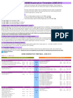 About The Sessions and The KEY TIME: Igcse Examination Timetable, June 2012