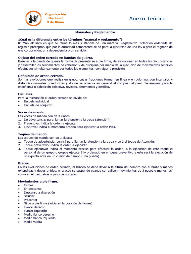 Manual de Banda de Guerra 2024 | PDF | Oficial general | Militar