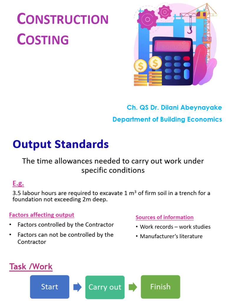 Note Lec 3 - DA -Construction Costing- Pricing Major elements | PDF ...