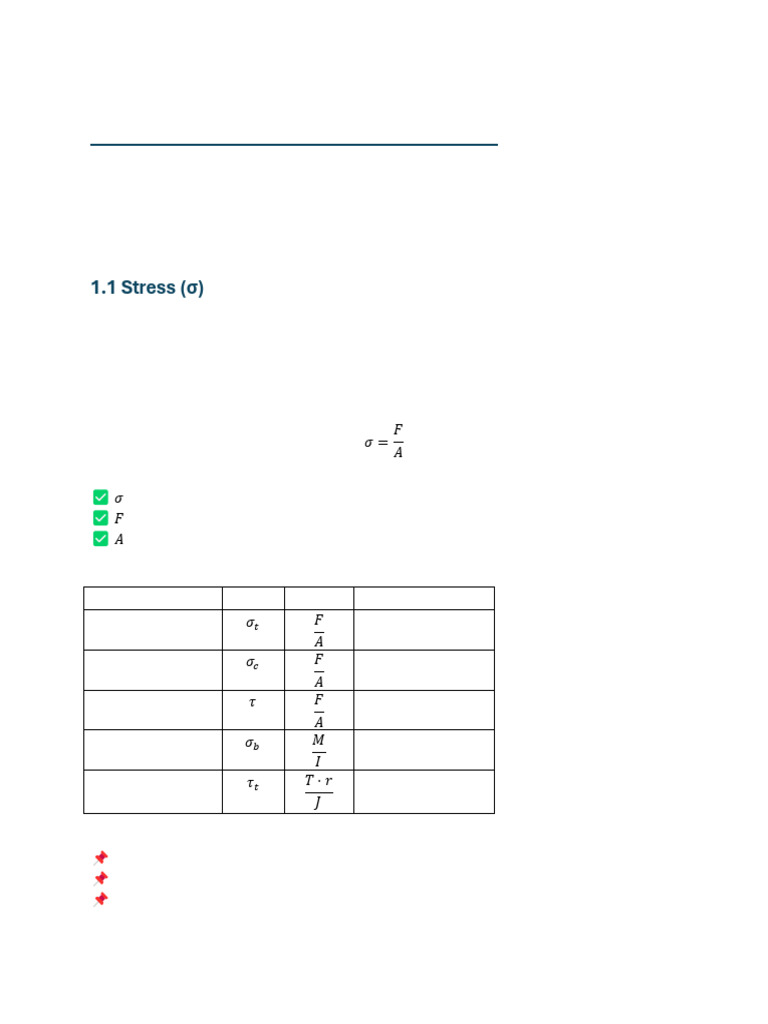 Strength of Materials Overview Guide | PDF | Deformation (Engineering ...