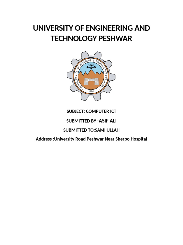 University of Engineering and Technology Peshwar | PDF | Fluid Dynamics ...