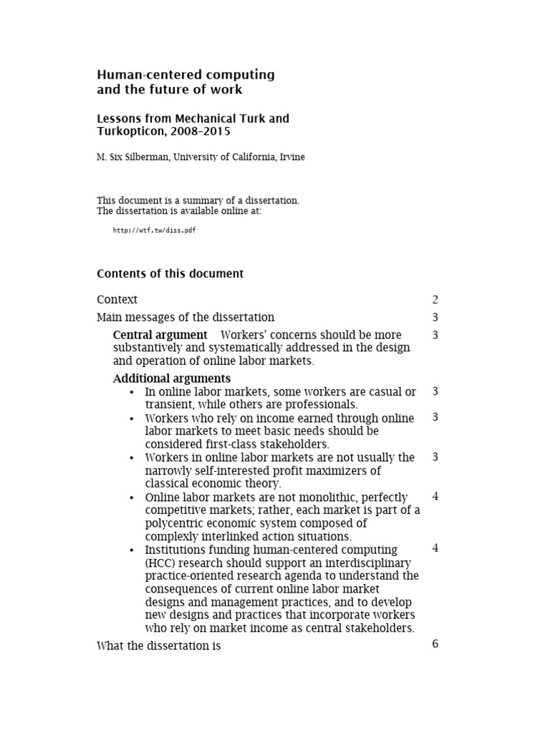 Human-Centered Computing in Online Labor | PDF | Cost Of Living ...