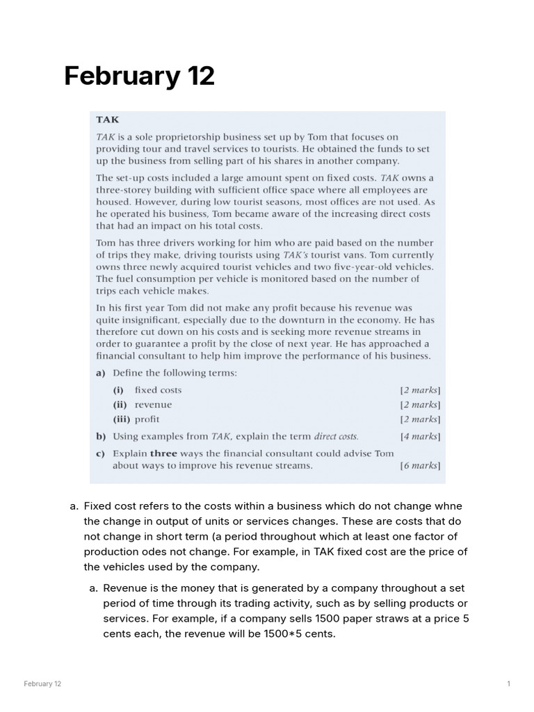 Understanding Fixed Costs and Profit Strategies | PDF | Cost | Profit ...