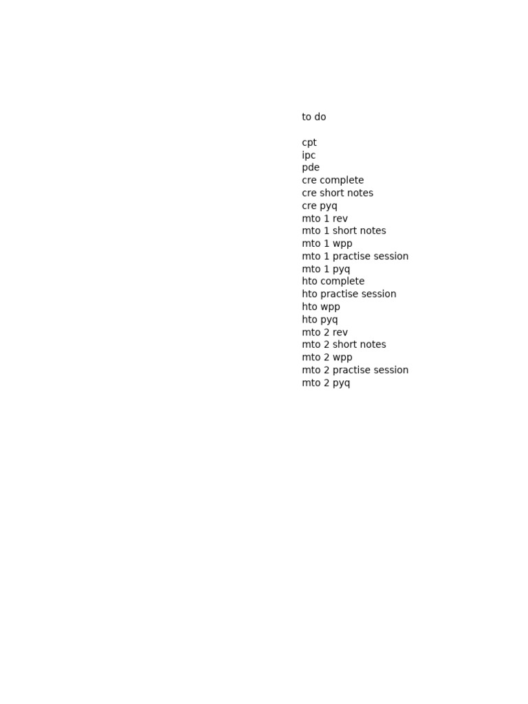 To do pdf