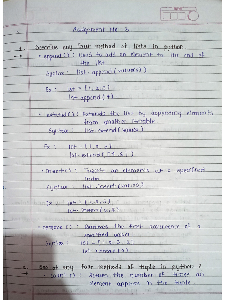 Python Assignment No-3 | PDF